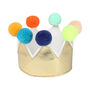 Gold Pom Pom Crown, thumbnail 3 of 4