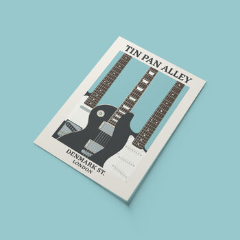 Tin Pan Alley Print | London Guitar Music Poster, 7 of 8