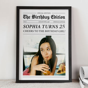 Personalised Newspaper Print, Custom Poster, 2 of 6