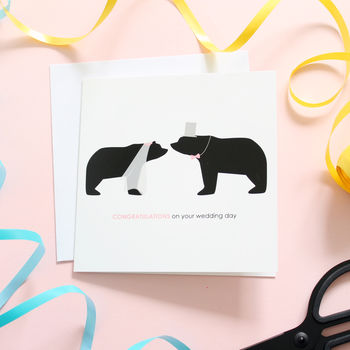 Congratulations On Your Wedding Day, Bear Card, 2 of 9