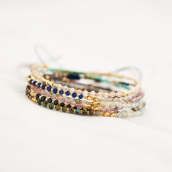 Gemstone Wish Bracelet Gift For Her | Colourful Silk Thread Friendship Bracelet, 2 of 12