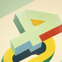 Bright Colourful 3D Numbers Age 40 Birthday Card, thumbnail 2 of 2