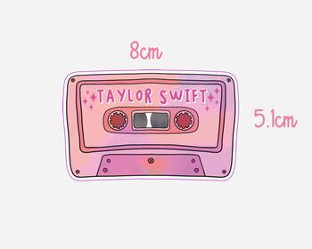 Taylor Swift Inspired Cassette Tape Sticker, 2 of 2