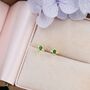 Extra Tiny Dotted Cluster Emerald Green Cz Stud Earrings, thumbnail 7 of 12