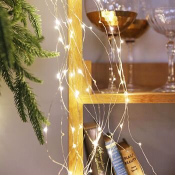 Plug In Silver Wire Waterfall String Lights, 5 of 6