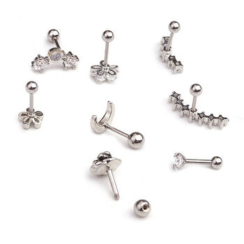 14k Gold Screw Back Studs Silver Plated Fashion Earrings Gift For Her, 6 of 6