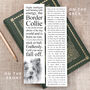 Funny Border Collie Dog Bookmark, thumbnail 2 of 7