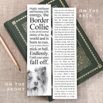 Funny Border Collie Dog Bookmark, 2 of 7