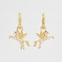 Gold Pegasus Huggie Earrings, thumbnail 1 of 9