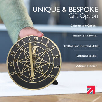 Handmade Star Sundial With Star Pattern, 5 of 5