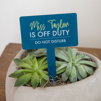 Personalised Off Duty Acrylic Garden Sign, 2 of 8