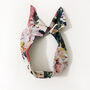 Winter Floral Print Cotton Wire Headband, thumbnail 1 of 6