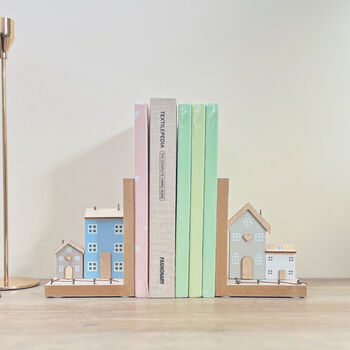 Amsterdam House Style Wooden Bookend Pair, 3 of 6