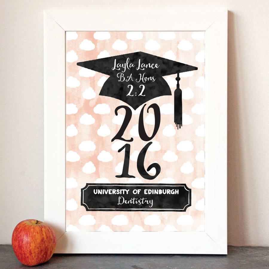 personalised graduation keepsake gift print by more than words