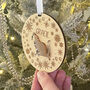 Snowflake Wreath Pet Cat Wood And Acrylic Decoration, thumbnail 2 of 5