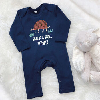 Personalised Armadillo Rock And Roll Rompersuit, 4 of 6
