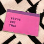 'You've Got This' Laser Cut Leather Cardholder, thumbnail 1 of 4