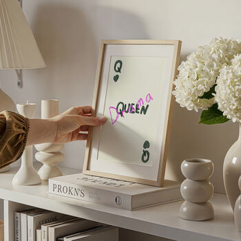 Drama Queen Playing Card Style Wall Art, 8 of 10