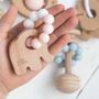 Eco Baby Friendly Wooden Pink Elephant Teething Toy, thumbnail 3 of 3