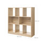 Eight Compartments Oak Wooden Bookcase Bookshelf, thumbnail 8 of 8
