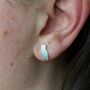 Sterling Silver Owl Earrings, thumbnail 4 of 6