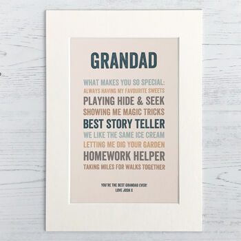Endearing Grandad Personalised Print, 4 of 7