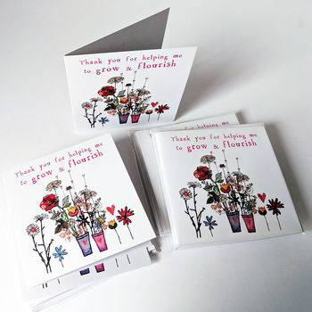 Thank You For Helping Me Grow And Flourish Cards, 4 of 6