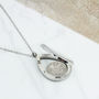 Dates 1928 To 1967 Teardrop Sixpence Locket Necklace, thumbnail 5 of 9