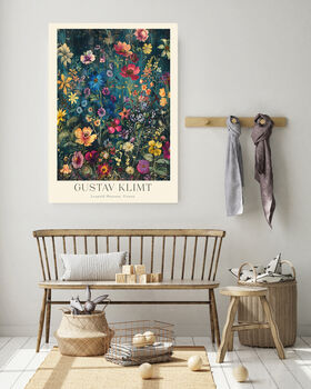 Gustav Klimt Midnight Flowers Art Print, 2 of 3