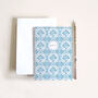 Blue Moroccan Tile Greetings Card, thumbnail 2 of 2