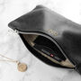 Monogrammed Genuine Leather Clutch Bag, thumbnail 3 of 12