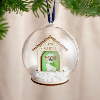 Personalised Kennel With Photo Christmas Bauble, 2 of 2