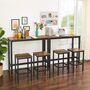 Narrow Industrial Bar Table With Sturdy Metal Frame, thumbnail 2 of 5