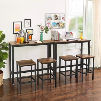 Narrow Industrial Bar Table With Sturdy Metal Frame, 2 of 5