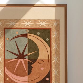 ‘Celestial Moon’, Bohemian Tarot Lune Art Print, Lunar Zodiac Poster, 3 of 3