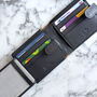 Black Leather Wallet With Rfid Technology, thumbnail 3 of 4