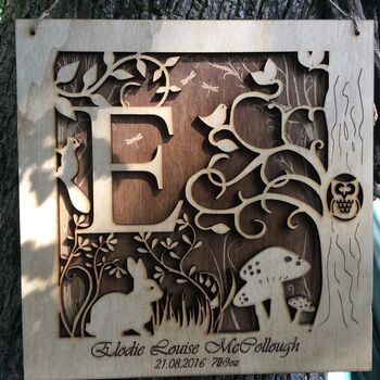 Personalised Woodland Letter Frame, 4 of 7