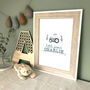 Personalised Little Farmer Nursery Print Blue, thumbnail 1 of 4