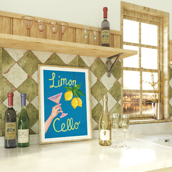 Limoncello Italian Cocktail Art Print, 3 of 10