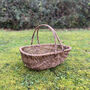 Set Of Two Large Willow Wicker Garden Trug Baskets, thumbnail 3 of 8