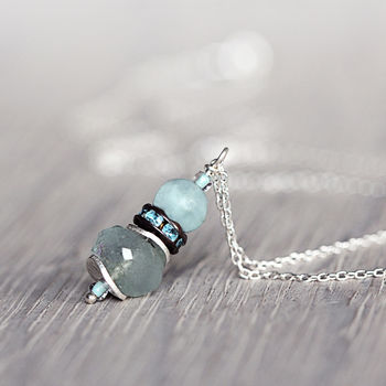 Aquamarine And Silver Necklace, 2 of 6