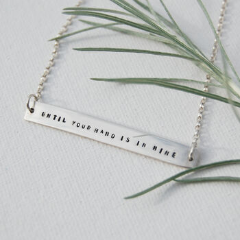 Personalised Silver Bar Necklace, 7 of 9