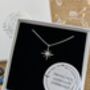 Handmade Sterling Silver North Star Birthstone Christmas Necklace: April Birthstone, thumbnail 3 of 12
