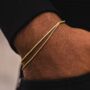 Thin Gold Plated Rope Bracelet For Men, thumbnail 3 of 11