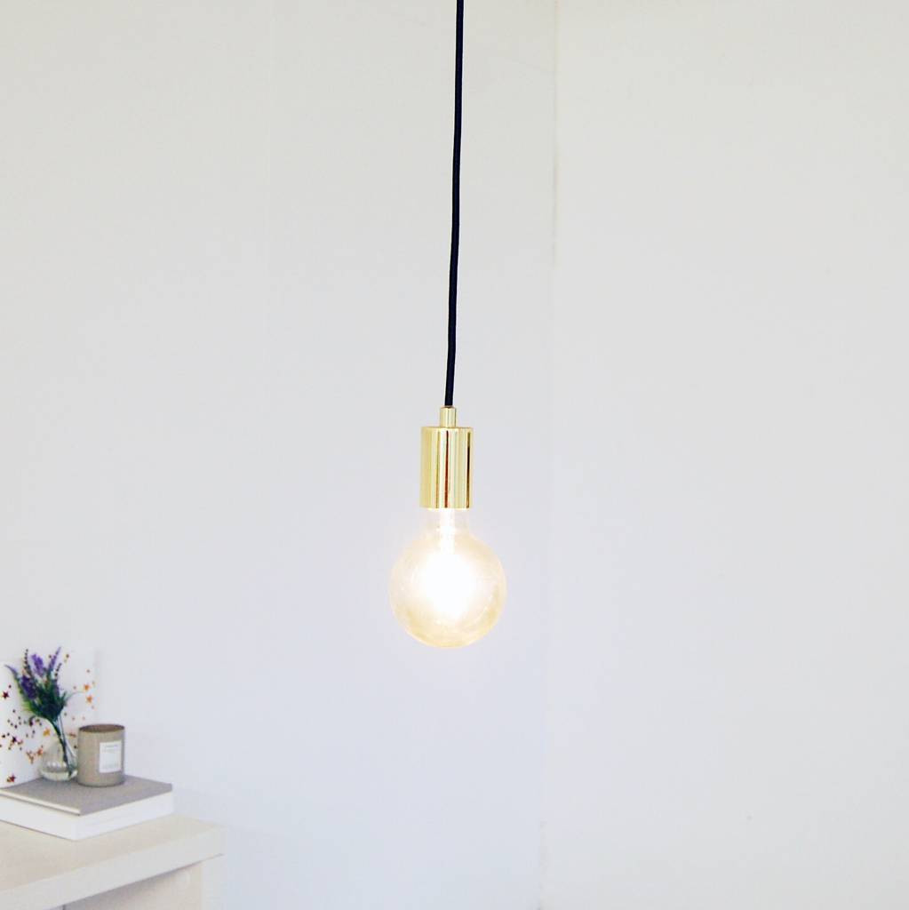 Gold Hanging Pendant Ceiling Light, 1 of 3