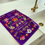 Pre Order Queens Platinum Jubilee Purple Tea Towel, thumbnail 5 of 5