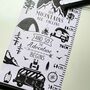 Personalised Monochrome Adventure Height Chart, thumbnail 4 of 7