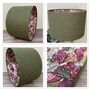 Green Tweed Botanist Lined Drum Lampshade, thumbnail 10 of 10