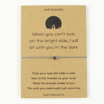 I Will Sit With You In The Dark Supportive Wish Bracelet, 3 of 4