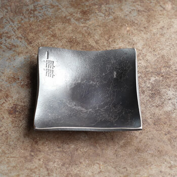 11th Anniversary Curved Square Steel Dish . Smooth Finish, 7 of 9